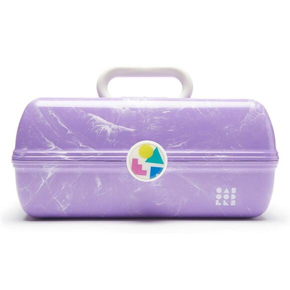 Caboodles On-The-Go-Girl Classic Cosmetic Case, Purple Marble Lilac NEW - Picture 1 of 11